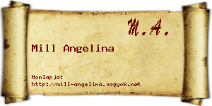 Mill Angelina névjegykártya